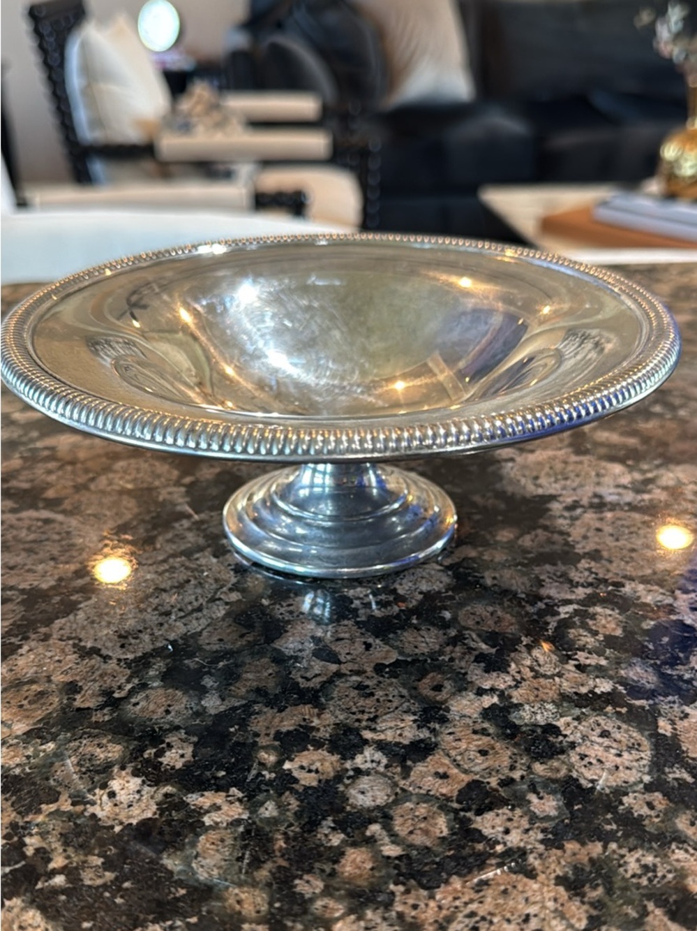Vintage silver plate candy dish